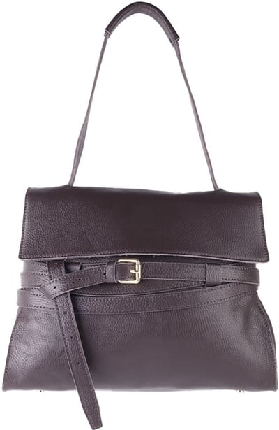 Giuliano lederen handtas Chiara - Made in Italy - Koffie