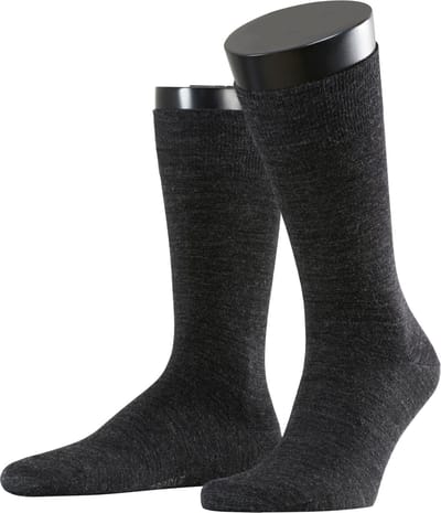 Esprit Basic Wool 2-Pack huidvriendelijk duurzaam wol katoen multipack sokken heren grijs - maat 39-42