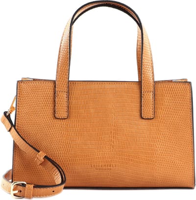 SEIDENFELT MANUFAKTUR Handtas Schoudertas Vium Handbag Dark Honey / Gold Terracotta