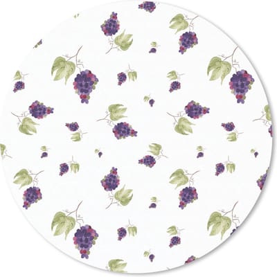 Muismat rond 20x20 cm - Mousepad Druiven - Blauw - Patronen - Ronde muismatten