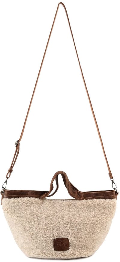 FREDsBRUDER schoudertas handtas Teddy Layer Tulip Shopper Toffee & Teddy crème