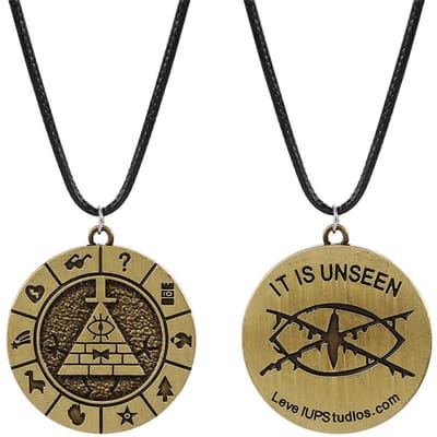 Gravity Falls Bill Cipher Gotische Ketting Sleutelhangers Anime Halsketting Sleutelhanger voor Kinderen Mode Klassiek Speelgoed Cadeau black