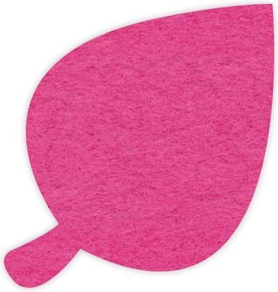 Blad vilt onderzetters - Fuchsia - 6 stuks - 9,5 x 9,5 cm - Tafeldecoratie - Glas onderzetter - Cadeau - Woondecoratie - Woonkamer - Tafelbescherming - Onderzetters Voor Glazen - Keukenbenodigdheden - Woonaccessoires - Tafelaccessoires