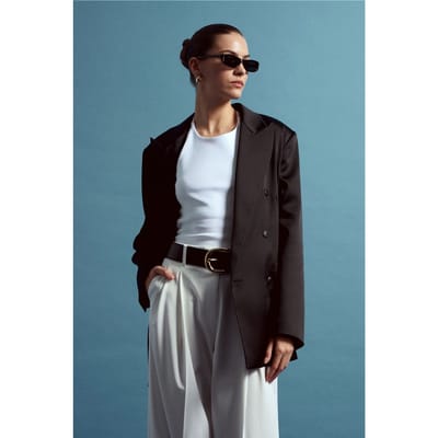 Dames Crepe Blazer Jas