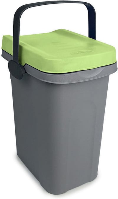 Afvalbakje aanrecht - 'Home Eco System' - Afvalscheiding - Afvalemmertje - Draaghengsel - 7 Liter - Groen