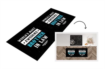 Keukenloper - Loper keuken - Broer - Familie - Quote - 120x50 cm - Keukenloper vinyl