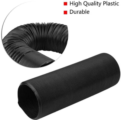 Dailygoods - Auto aanzuigbuis - siliconen slang - flexibele expansiebuis - zwart - luchtinlaat - 63 mm - geschikt voor diverse voertuigen - 25-100 cm