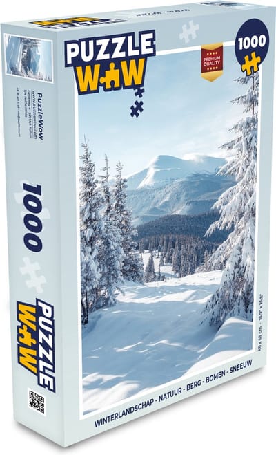 Puzzel Winterlandschap - Natuur - Berg - Bomen - Sneeuw - Legpuzzel - Puzzel 1000 stukjes volwassenen
