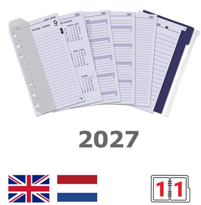 Kalpa 6311-27 170 x 95 mm Personal Agendaplanner Vulling 1 Dag per Pagina Jaardoos EN NL 2027