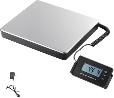 LabelOne Digitale Weegschaal - Pakketweegschaal - Postweegschaal - weegbereik tot 200kg - LCD-scherm - tarrafunctie - nauwkeurig