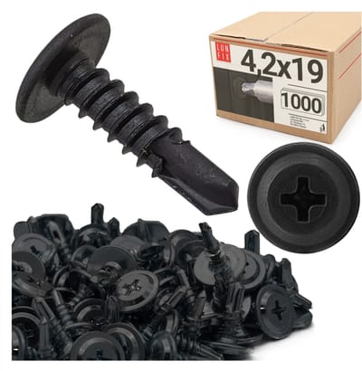 LUN FIX - Boorschroeven 4,2x19 mm - 1000-pack - Gefosfateerd staal - PH kruisgroef - Gipsplaten, metalen profielen, gips, hout