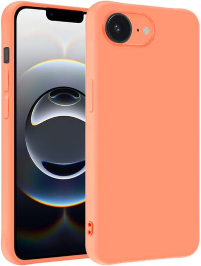 Hoesje - Geschikt voor Apple iPhone 16e / 17e - Sterk & Shockproof - Siliconen Case - Hoes Cover - Telefoonhoes - Perzik