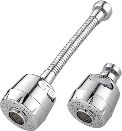 gootsteenkraan beluchter extender, flexibele kraanbeluchter, flexibele kraansproeier 360°, voor kranen en douches in de meeste keukens, badkamers, bars en toiletten (2 modi)