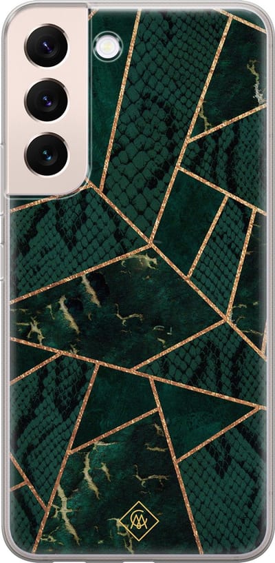 Casimoda® hoesje - Geschikt voor Samsung S22 Plus - Abstract Groen - Backcover - Siliconen/TPU - Groen