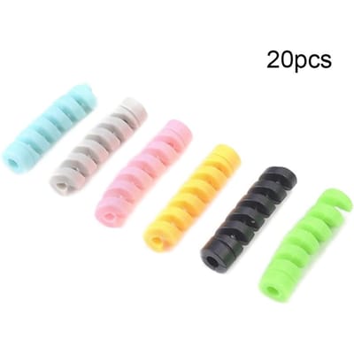 20 STUKS Oplaadkabelbeschermers Oplader Einde Kabelbeschermer Siliconen Oplaadkabelhoes voor Laptop