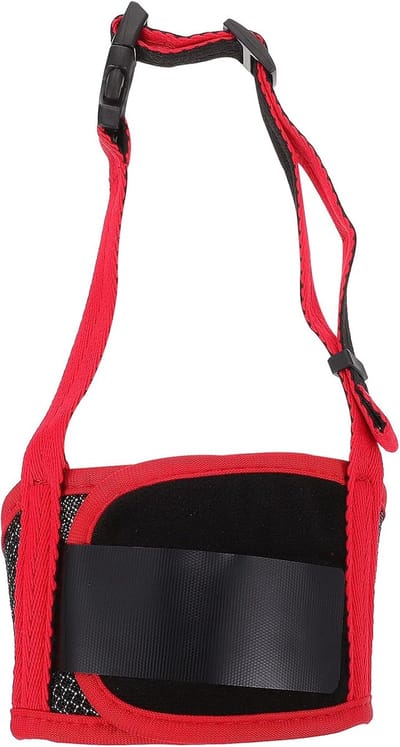 Hondenmuilkorf - Hondenmasker Anti-blaf - Veilig Wandelen - Verstelbaar Anti-bijt - Maat L - Rood