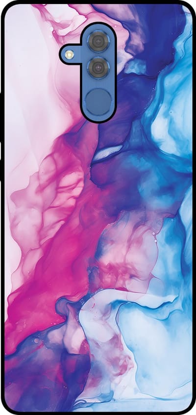 Smartphonica Telefoonhoesje Geschikt voor Huawei Mate 20 Lite met Roze Blauw Marmer Opdruk - TPU Backcover Case Rose Blue Marble Design geschikt voor Huawei Mate 20 Lite
