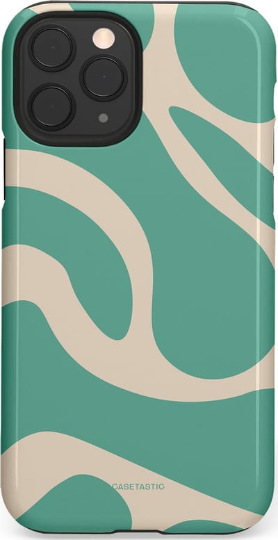 Casetastic hoesje geschikt voor Apple iPhone 11 Pro - Dubbellaagse bescherming - Zand Groene Vlaktes - Fashion Case - Saliegroen Zand