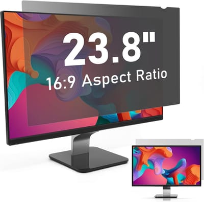 Famanu – Privacyfilter - 23,8 inch monitor privacyfolie - monitor screen filter privacybescherming schermfilter met inkijkbescherming - anti-blauw licht en bescherming tegen verblinding (16:9 - 528 x 297 mm)