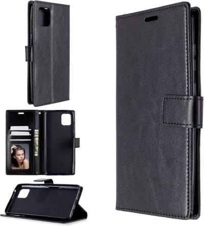 LuxeBass Hoesje geschikt voor RealMe 7 Boekhoesje Zwart - telefoonhoes - gsm hoes - telefoonhoesjes