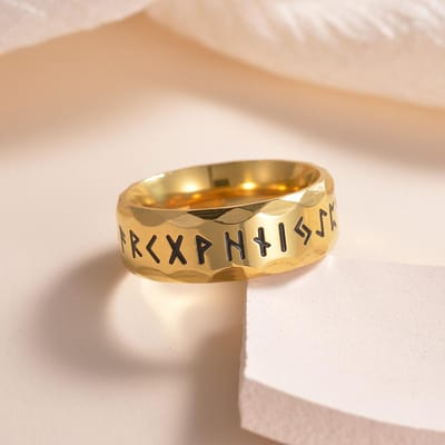 Vintage Odin Noorse Viking Amulet Rune Ringen Voor Mannen Mode Rvs Woorden Ring Bruiloft Sieraden Valentijnsdag Geschenken 8