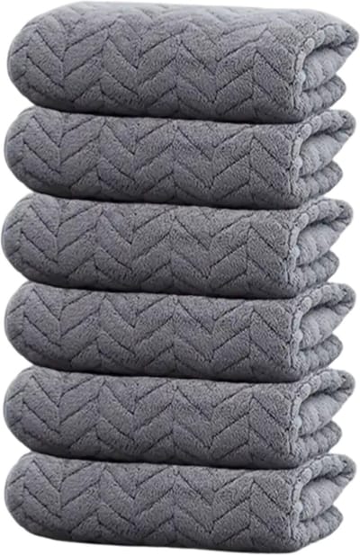 Livano Handdoeken Set - Hotelkwaliteit - Handdoek - Towel - Grijs - 6 Stuks