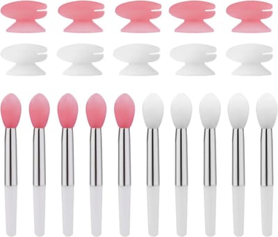 Siliconen Lippenborstel Set - 10st Herbruikbare Applicators en Deksels voor Lipmake-up