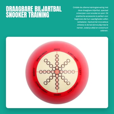 Dailygoods- Biljartbal Draagbaar - Speelbal - Training - Accessoire - Pool Eight Ball - Hoogwaardige Hars - 57,2 mm
