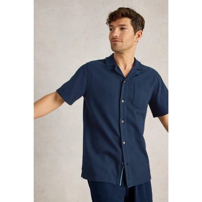 White Stuff Rib Ss Jersey Shirt Dark Navy Taglia: XS | Camicie Casual Outlet | Uomo | Blu