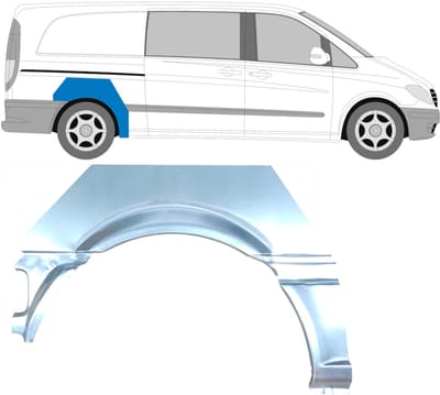 Reparatiepaneel achterspatbord voor Mercedes Vito W639 2003-2014 / Rechts