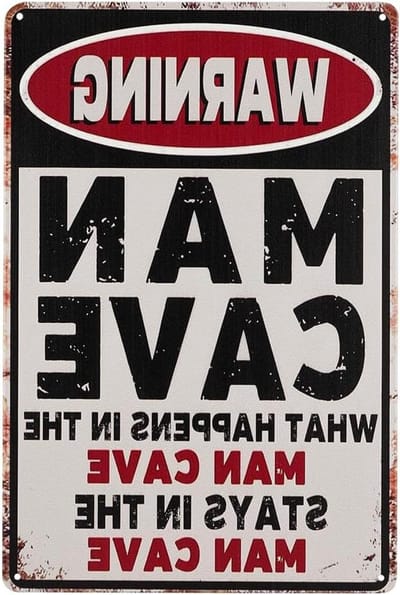 Waarschuwingsbord Metaal - Grappig Decor - Woonkamer Decoratie - Humoristisch Ontwerp - 30 x 20 cm - Rood