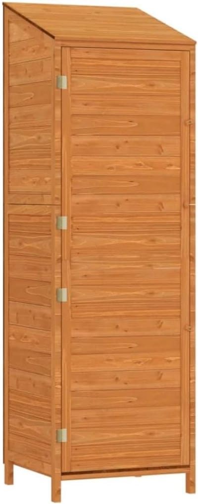 QIN® Tuinberging Hout - Tuinhuis Hout - Tuinkast Hout - Bruin - 53cm x 56cm x 175cm