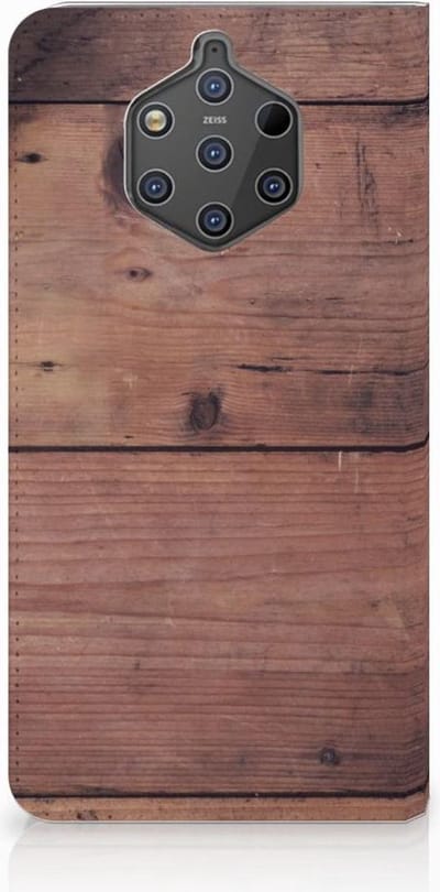 Nokia 9 PureView Book Wallet Case Old Wood