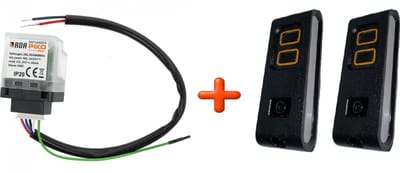 RDA PIKO 868MHz Ontvanger + 2× RDA ART 2-kanaals handzender - geschikt voor garagedeuren en poort