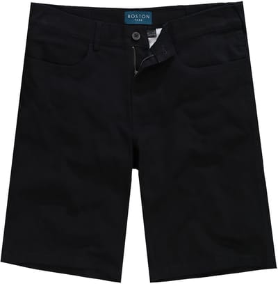 Boston Park - Heren - Bermuda van twill traveller-band regular fit - Zwart - Maat 52