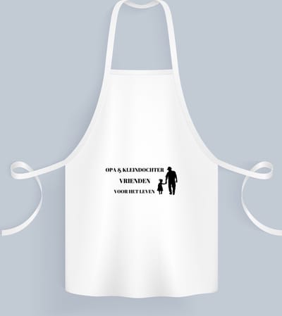 Akyol - opa en kleindochter vrienden voor het leven Keukenschort - Vriend - opa/kleindochter - opa cadeautjes - cadeau - kado - geschenk - kleindochter verjaardag - kleindochter artikelen - 82 bij 71 cm