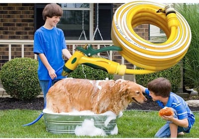 Tuinslang Sproeikop - Spuitpistool Nozzle - Planten Water Geven - Met Reservoir - 25m Pakket - Grijs