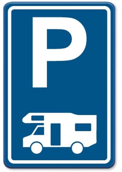 Parkeerbord Campers - blauw - Weerbestendig Aluminium - 40x60 cm - Bevestiging: Zonder bevestiging (alleen het bord)