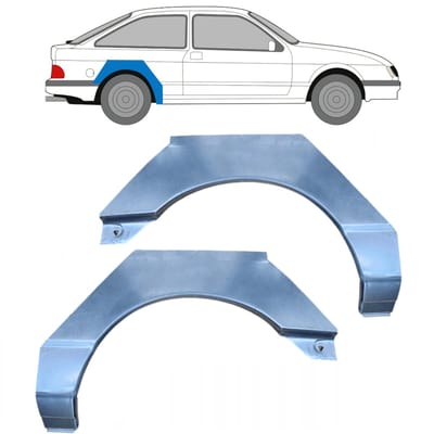 Reparatiepaneel achterspatbord voor Ford Sierra 1982-1993 / Links + Rechts / Set
