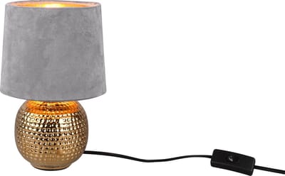 REALITY SOPHIA - Tafellamp - Goud - excl. 1x E14 40W - Snoerschakelaar - Grijs kap