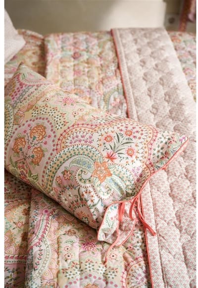 Pip Studio Jabali Flower Bedsprei - 270x260 cm - Koraalrood