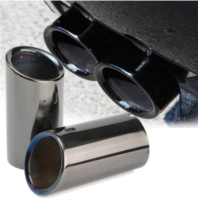 2 Stuks Auto Staart Uitlaat Zilver Tip Leidingen Voor Bmw E90 E92 325 328i 3 Serie 2006-10 gray