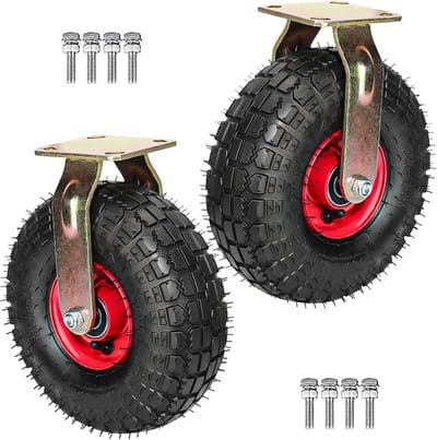 Zwaar stuurwiel - Industrieel wiel - Meubels verplaatsen - Schokabsorberend rubber - 200-250 mm - Zwart