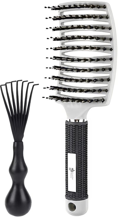 Guardian Beauty Anti Klit Haarborstel - Wit - Kappersborstel - Met Haarborstelreiniger
