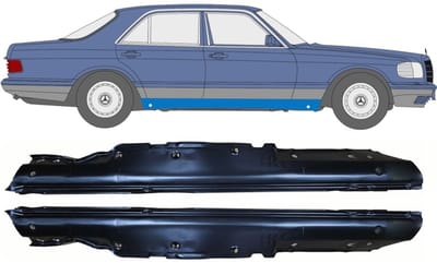Volledige dorpel voor Mercedes S-Class W126 1979-1991 / Links + Rechts / Set
