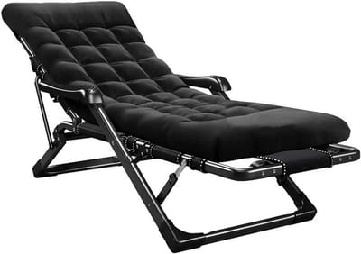 Opvouwbare ligstoelen - Tuinstoel relax - Ontspannen in de tuin - Inclusief kussens voetsteun - 178 cm lang - Grijs