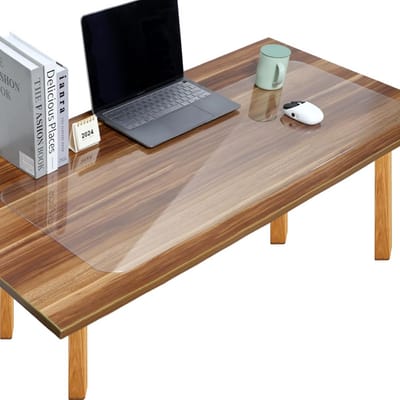 Transparante bureauonderlegger 60 x 40 cm - antislip, waterdicht, ronde randen