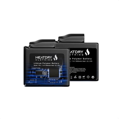 HEATDRY® Clothing – GlovexAmp 3000mAh Batterijen – Voor SlimHeat en Andere HEATDRY Modellen – Tot 8 Uur Warmte – Enkel Geschikt voor HEATDRY Handschoenen – Zonder Snellader