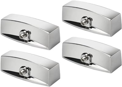 Kookplaat Knoppen - Gasfornuis Knoppen - Temperatuur Regelen - D-vormige Schacht - 4 Stuks - Chroom