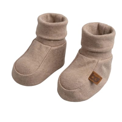 Baby's Only Slofjes Melange - Clay - 3-6 mnd - 100% ecologisch katoen - GOTS